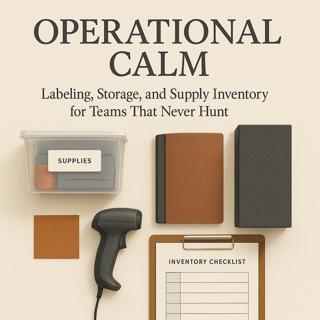 Operational Calm: Labeling, Storage, and Supply Inventory for Teams That Never Hunt