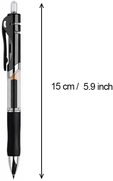 30PCS Black Retractable Gel Pens for Journaling, 0.5mm Ink Pens for School Office Suppliers, Fine Point Smooth Writing Pens. (Black)