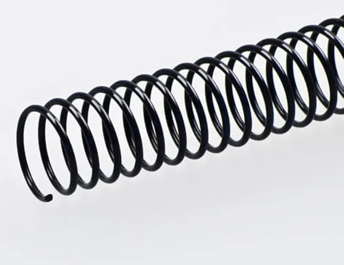 Plutreas 100 Pack Plastic Spiral Binding Coils, 4:1 Pitch, Spiral Binding Spines for Office Documents, Engineer Papers, Business Projects (16mm (140 Sheet Capacity))