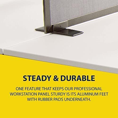 OBEX Acoustical Free Standing Privacy Screen, Cubicle Accessories Desk Privacy Panel, Desk Dividers for Office, Office Furniture Partitions Portable Sound Proof Dividers, 24" x 24", Graphite