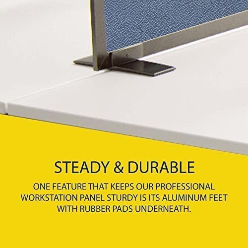 OBEX Acoustical Free Standing Privacy Screen, Cubicle Accessories Desk Privacy Panel, Desk Dividers for Office, Office Furniture Partitions Portable Sound Proof Dividers, 18" x 72", Twilight