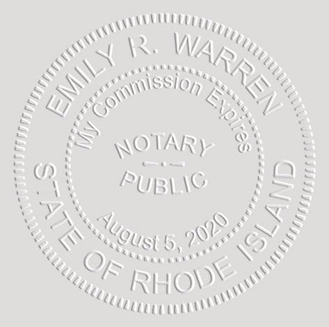 MaxMark Notary Seal Round Pink Embosser for Rhode Island State - Includes Gold Burst Seal Labels (50 Count)