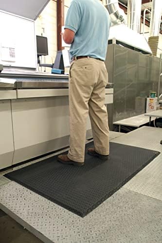 Hudson Exchange (3'x6') MaxCush Anti-Fatigue Comfort Industrial Ergonomic Mat Black