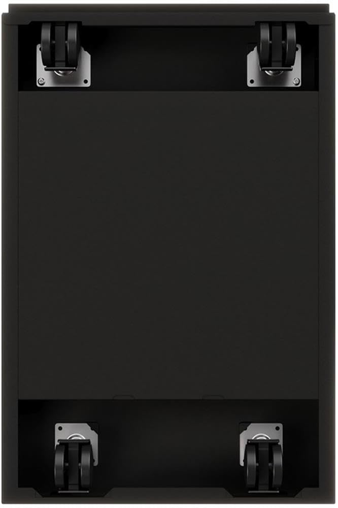 Pemberly Row 3 Drawers 27.75" Vertical Black Metal Filing Cabinet Lockable Pre-Assembled Stationary Letter Size for Home, Office