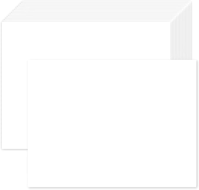 100 Pack White Blank Cardstock 5x8 Thick Paper,Goefun 80lb Flat Cards Stock Printer Paper for Invitations, Postcards, Photos, DIY Card Making