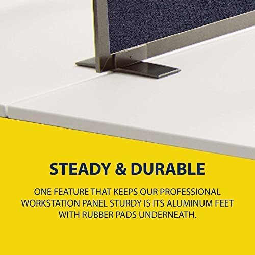 OBEX Acoustical Free Standing Privacy Screen, Cubicle Accessories Desk Privacy Panel, Desk Dividers for Office, Office Furniture Partitions Portable Sound Proof Dividers, 18" x 72", Slate