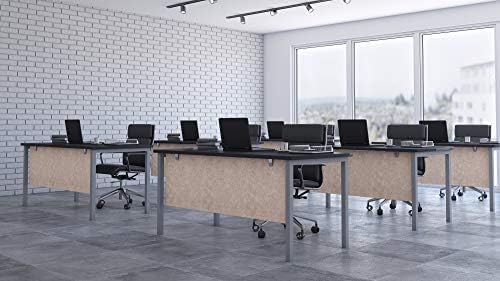 OBEX Modesty Desk PET Privacy Screen Acoustic Sound Absorbing Panel Ideal for Reception, Student Table or Office Cubicles Workstations, 12" x 72", Sand