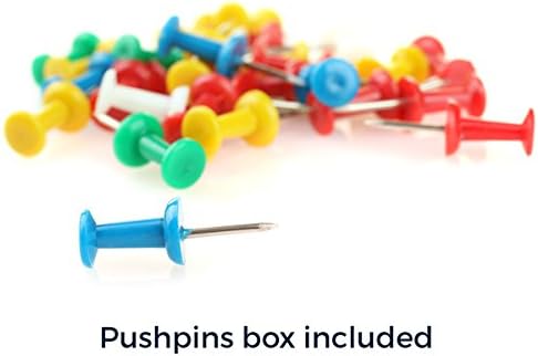 PinPix 17x17 Inch Cork Bulletin Board. This Decorative Framed Pin Board Comes with Honey Pastel Design and a Satin Black Frame. Ideal for Home Office Decor or Message Board (PinPix-1810)