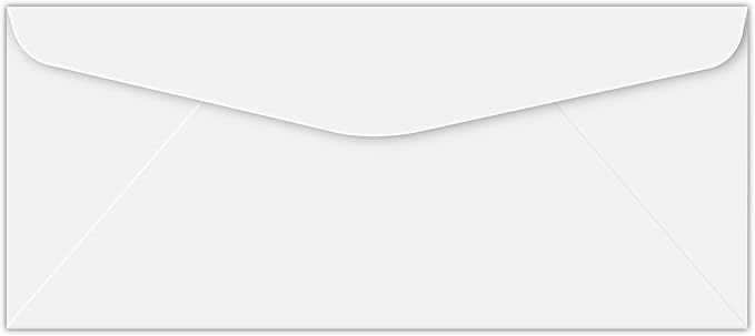 White Regular Business #14 Envelopes - Great for Mailing Letters, Business Memos, Documents, Invoices, Bills - Thick and Sturdy 24lb Stock, Strong Gummed Flap - 5" x 11-1/2" - 50 Envelopes