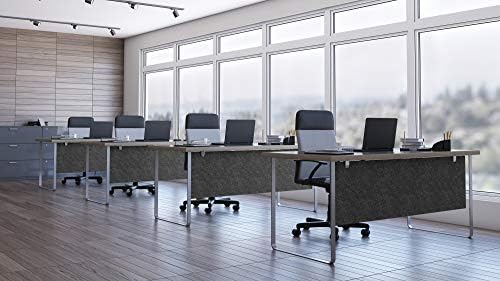 OBEX Modesty Desk PET Privacy Screen Acoustic Sound Absorbing Panel Ideal for Reception, Student Table or Office Cubicles Workstations, 12" x 42", Shadow