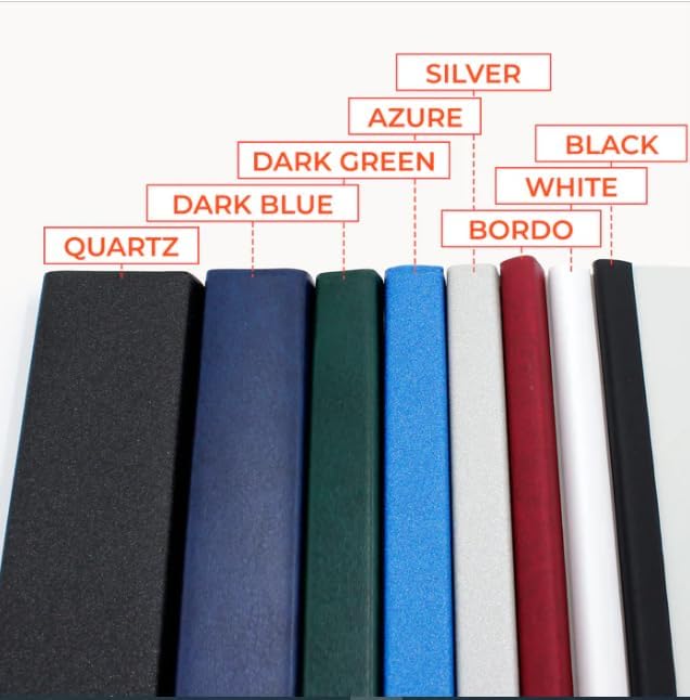 Thermal Binding Clear Covers with Steel Spine –for Thermal Binding Machines – Formerly Unibind – Used in Real Estate, Education and Various Businesses (Quartz, 220 Sheets Max - 48/Box)