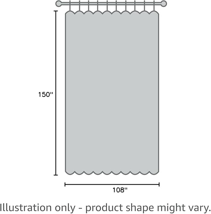 BONZER Extra Wide Room Divider Curtain Screen Partitions Total Privacy Wall Blackout Curtains for Home Theatre, Storage, 108L x 150W Inch (9L x 12.5W ft), 1 Panel, Greyish White