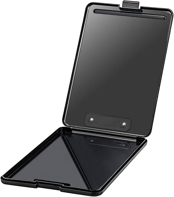 ZCZN Plastic A4 Form Storage Box Case, Clipboard Case, Bulk clipboard Set Suitable for School, Utility, Industrial Office, Medical Personnel, Black, 12 Pack