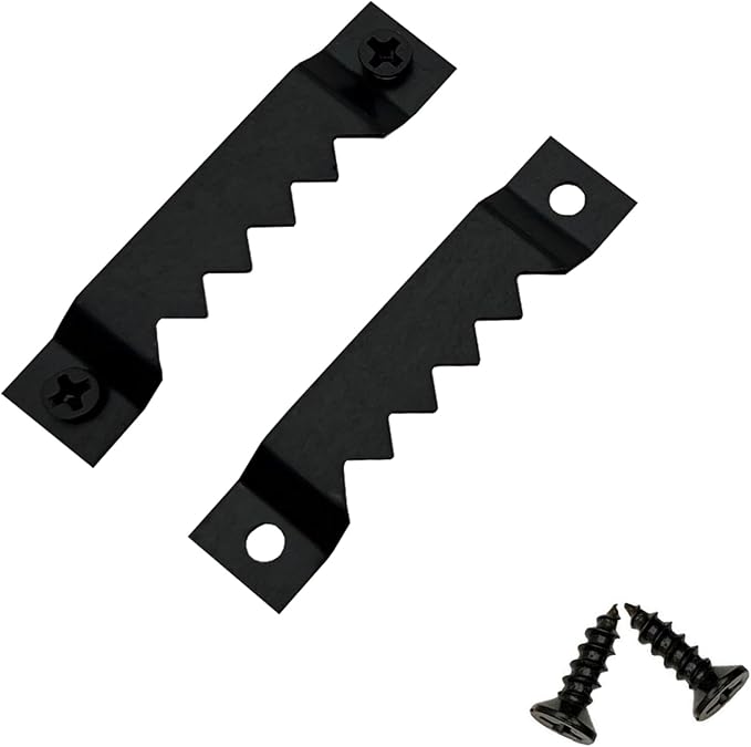 30 Pack Large Heavy Sawtooth Picture Hangers Steel Picture Hangers with Screws Picture Hang Solutions, for Hanging Clock Paintings Artwork Picture Frame Hook Photos (Black,Supports 50 lbs)