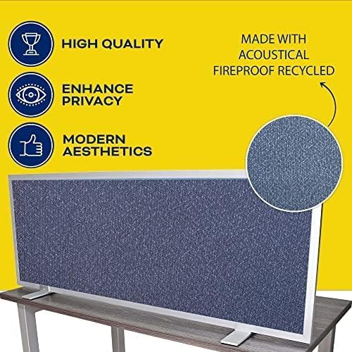 OBEX Acoustical Free Standing Privacy Screen, Cubicle Accessories Desk Privacy Panel, Desk Dividers for Office, Office Furniture Partitions Portable Sound Proof Dividers, 24" x 24", Graphite