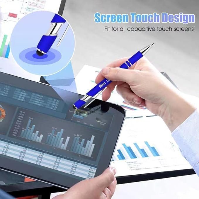 10 Pcs Inspirational Pens Bulk, Motivational Ballpoint Pen with Stylus Tip Funny Ink Pens in Bulk Inspirational Gifts for Women Coworkers Office Supplies Black Ink…