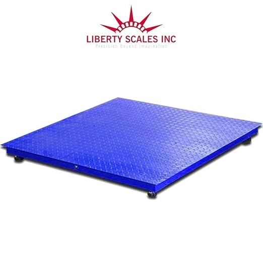 Liberty LS-800-4X5 NTEP Certified (Legal for Trade) Industrial Floor Scale | 48" x 60" | Capacity of 1,000 lbs x 0.2 lb+ Blue