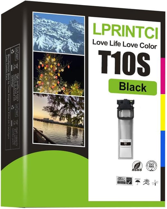 T10S Black Ink Cartridges Use for Printers WorkPorce Pro WF-C5390/WF-C5890 Color Printer 1 PCS of Black Color