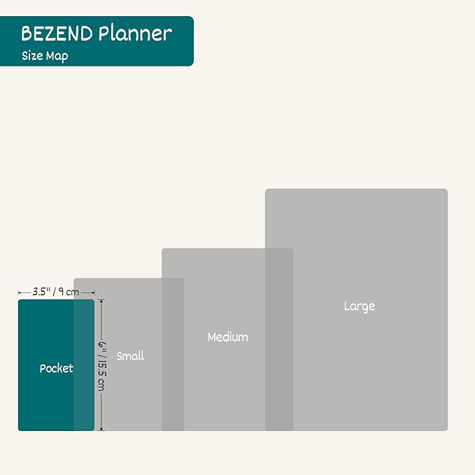 BEZEND Pocket Planner 2025-2026 Weekly with 2 Columns, 18-Month Academic Calendar (Jul 25-Dec 26), Life Work App., Storage Pocket, Pen Holder, PU Leather Softcover 3.5" x 6" Spiral - Black