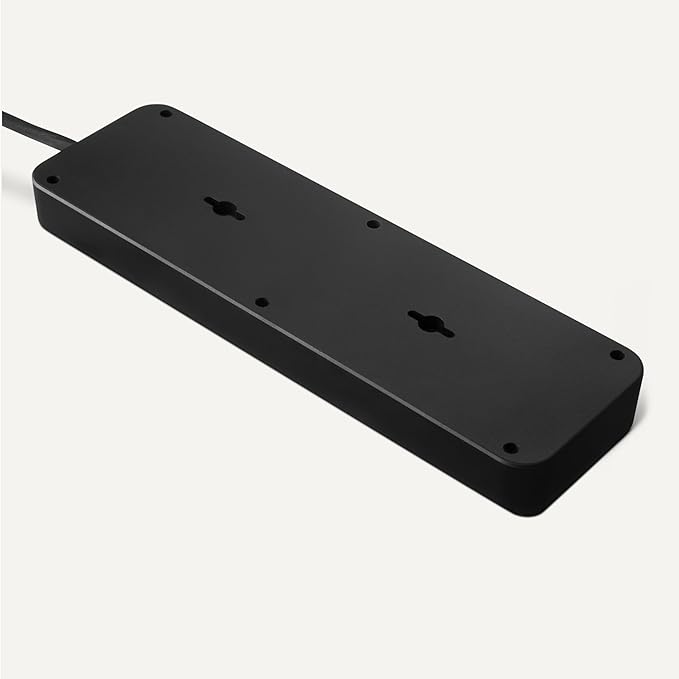 Amazon Basics Surge Protector Power Strip, 12-Outlet, 4000 Joules, 8ft Extension Cord, Rectangle, for Home, Office, Gaming Room, Black