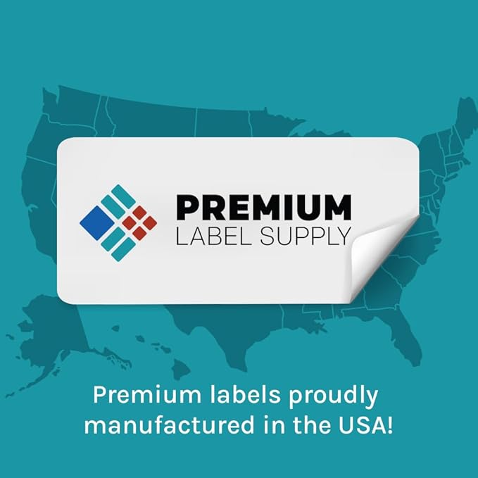 Premium Label Supply Waterproof White Inkjet Sticker Paper – 8.5" x 11" Full Sheet Labels – Inkjet Printers only – Similar to Vinyl – 500 Sheets
