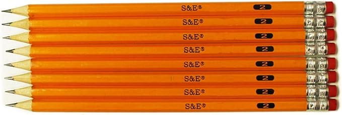 S & E TEACHER'S EDITION Woodcased #2 Pencils, Pre-sharpened, HB Lead Bulk Box, Pencils No. 2, Yellow, Back to school, 1000 Count