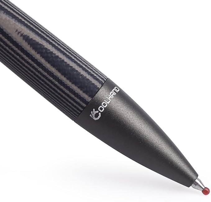 Cool Hand 5.7'' Bolt Action Pens, EDC Ballpoint Ink Refillable, Stylus for Touch Screen, G10 Body w/Pocket Clip, Ergonomic Grip, with a Free Refill, 5374-B