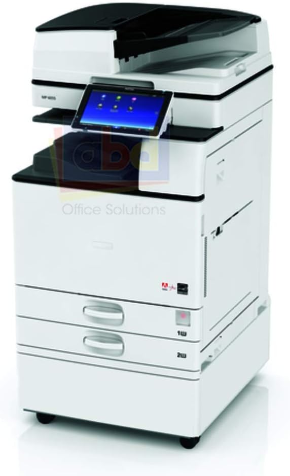 Used Ricoh Aficio MP 3555 Tabloid/Ledger-Size Monochrome Laser Multifunction Copier - 35ppm, Copy, Print, Scan, Auto Duplex, Network, 1200x1200 DPI, 2 Trays, Stand (Renewed)