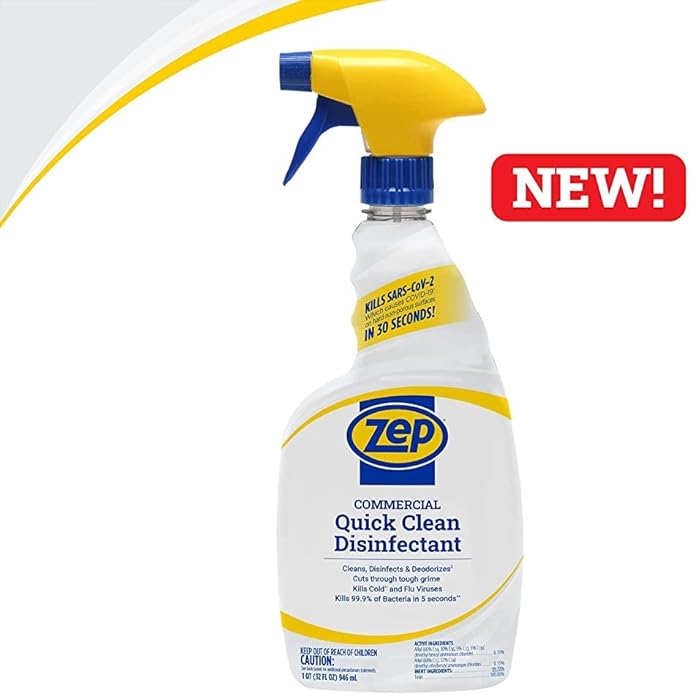 Zep Home Pro Commercial Quick Clean Disinfectant - 32 Fl. Oz. - R49806 - Pro Trusted Cleaning Power: Now in Refreshing Scents and Family Friendly Formulas (6)