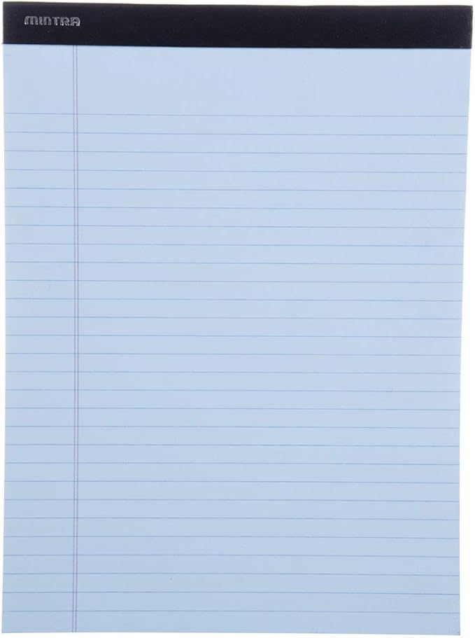 Mintra Office Legal Pads - ((BASIC PASTEL 6pk, 8.5in x 11in, WIDE RULED))