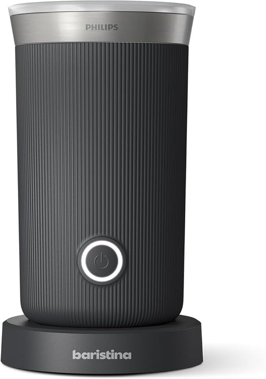 Philips Baristina Milk Frother - Foam Milk Perfectly. Hot and Cold. Dairy and Non-Dairy. Easy to Clean. for Philips Baristina Espresso Machines. Black (BAR311/60)