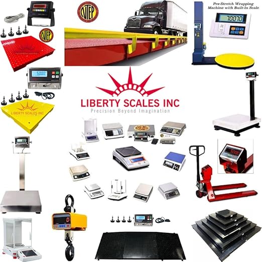 Liberty Industrial 24" x 24" (2’ x 2’) Floor Scale, Accurate Digital Pallet Scales with 2 Ramp for Warehouse or Shipping Weighing, 1000 x .2 lb