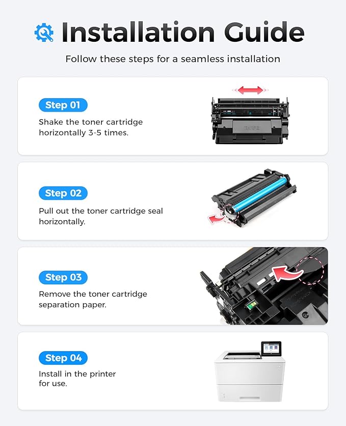 W9008MC Black Toner Cartridge 1-Pack with Chip High Yield Replacement for HP W9008MC Toner Compatible with HP Laserjet MFP E52645dn E52645c Managed E50145dn Printer Ink Copier Scanner(23,000 Pages)