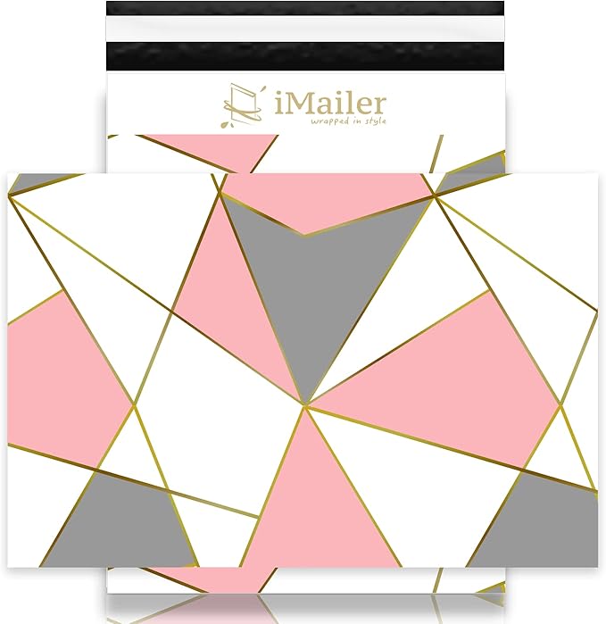 100 Count - 10x13 inch Poly Mailer Envelope Triangular Mailing Shipping Package Bags-Self Seal…
