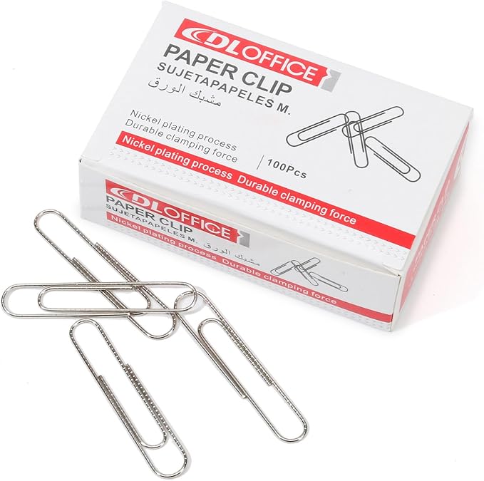 Jumbo Paper Clips,Qimailer Paper Clips - 1000 Pieces (10 Boxes of 100 Each) - Silver Standard Size 2.0IN - Office & School