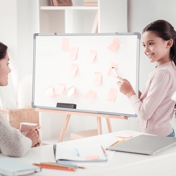 Tinlade 6 Pack Magnetic Dry Erase Whiteboard Message Presentation White Board White Board Dry Erase Aluminum Frame Hanging Whiteboard for School Home Office (18 x 24 Inches)