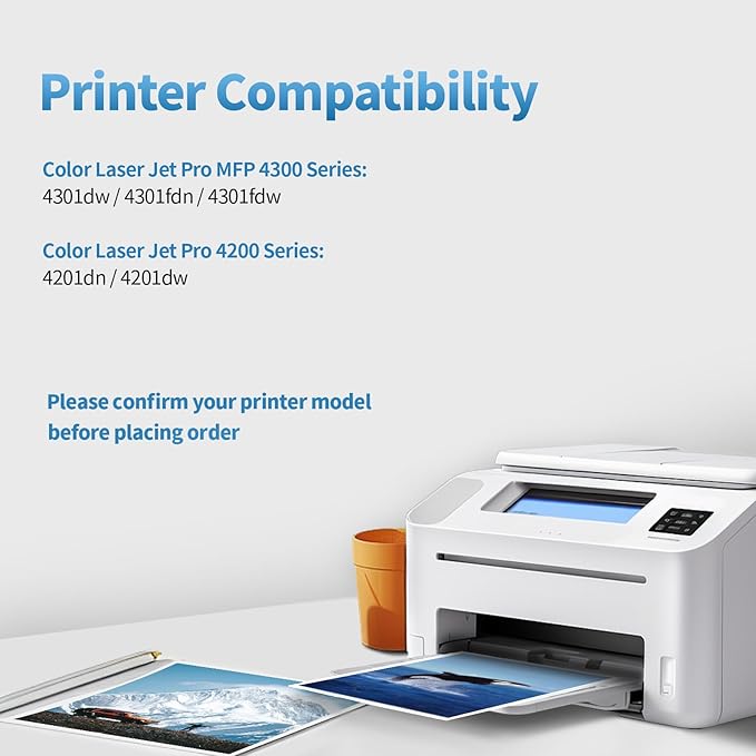 210X Black Toner Cartridges with chip Compatible for HP 210 A 210X Black Toner Cartridges for Color Laser Jet MFP 4301dw 4301fdn 4301fdw 4201dw 4201dn Printer Ink (1-Pack)