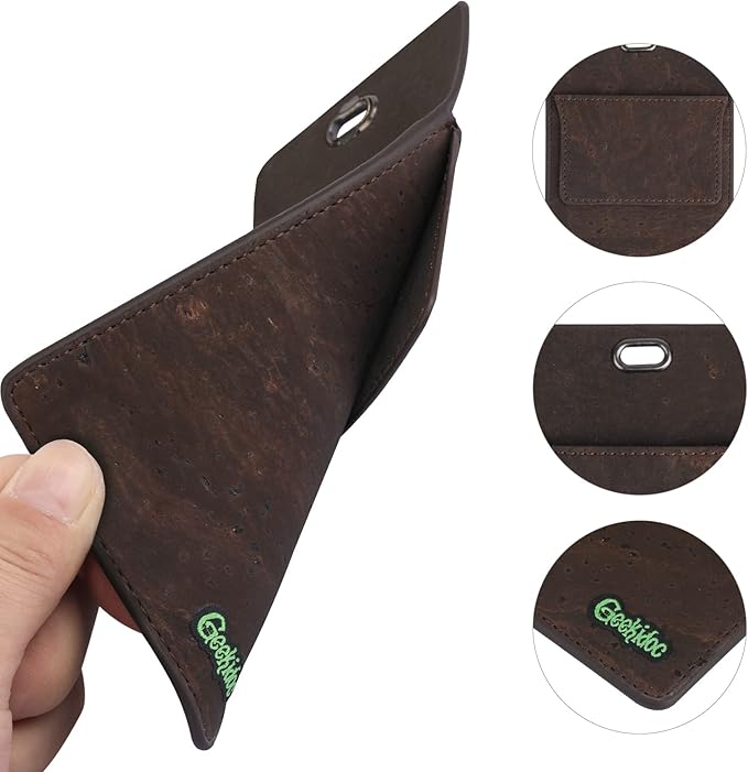 Premium Portuguese Cork Pocket Protector for Men | Multi-Use Pocket Protectors for Shirts and Lab Coats | For Pen, Pencils, Pointers, and More | 2 Pack of Brown Pocket Organizer Protectors