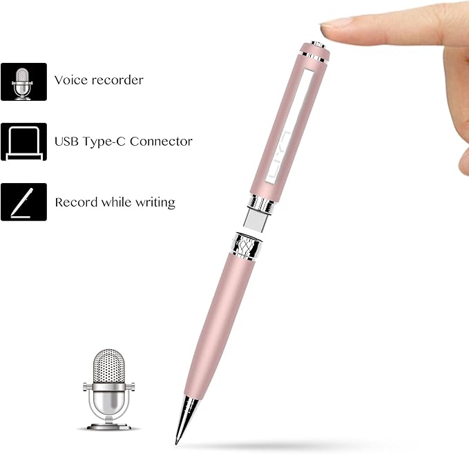 3 in1Luxury Rollerball Pen,USB-C,USB Flash Drive,with Pen Design, with Smooth Writing, Medium Point Black Ink,Portable Memory Stick, Compatible with Laptop,Smartphones (Pink, 32, GB)