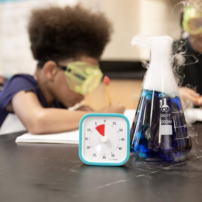 TIME TIMER 60 Minute MOD Education Edition — Visual Timer with Desktop Software for Kids Classroom Learning, Teachers Desk Clock, Study Tool and Office Meetings with Silent Operation (Sky Blue)