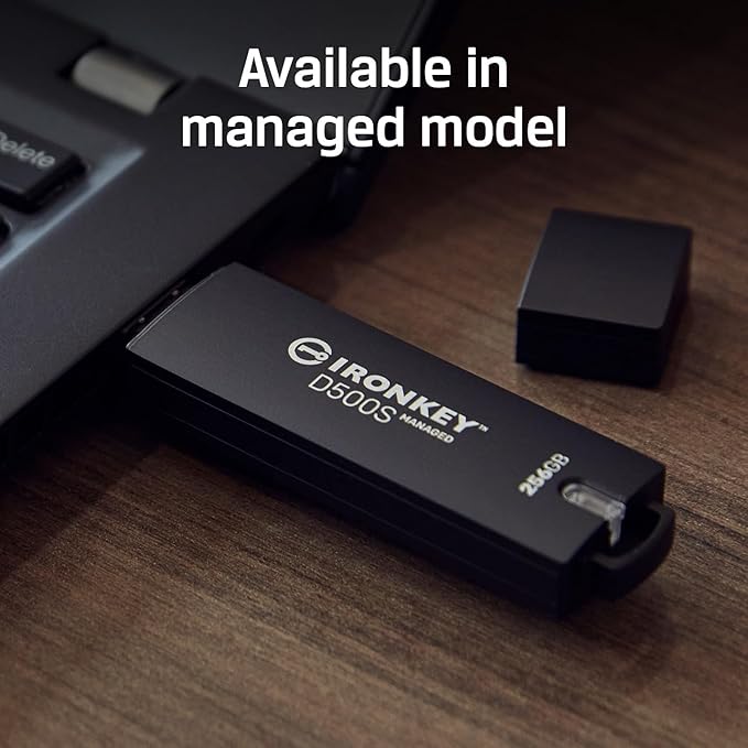 Kingston Ironkey D500S 256GB Encrypted Flash Drive | Dual Hidden Partition | FIPS 140-3 Level 3 | XTS-AES 256-bit | BadUSB and Brute Force Protection | Multi-Pin Option | IKD500S/256GB