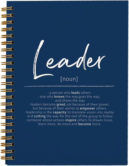 OXW Navy Blue Meeting Notebooks for Work, Leadership Gifts Office Work Notebook Journal for Writing Note Taking, Thank You Gifts for Women Men Leader Mentor Boss Manager Principal, 5.5"x8.3"