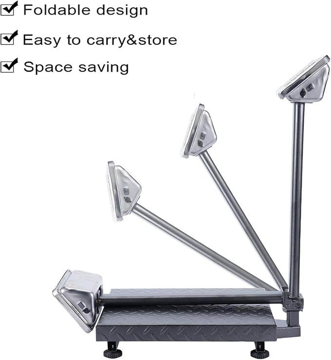 TUFFIOM 661lbs Electronic Industrial Commercial Platform Scale,Stainless Steel High-Definition LCD Display,Digital Floor Heavy Duty,Luggage Package Price Computing Postal Shipping Mailing,Grey