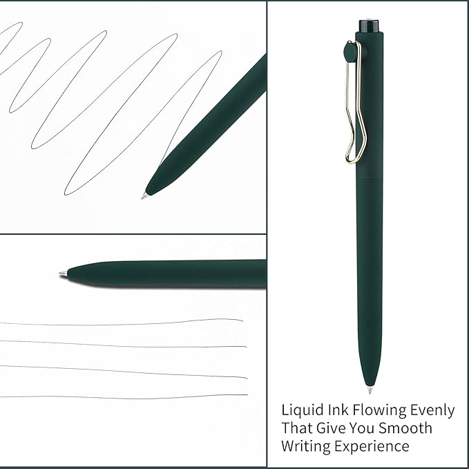 WY WENYUAN Writing Pens, Fine Point Smooth, Personalized Ballpoint Pens Bulk, Flair Teacher Pens, Black Ink 1.0 mm Journaling Pen, Aesthetic Gift School Office Supplies for Note Taking