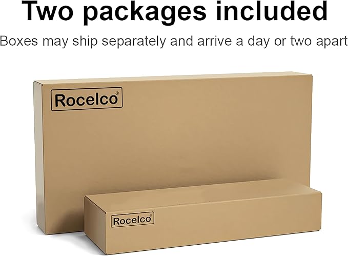 Rocelco 40" Height Adjustable Standing Desk Converter with AC Outlet USB Charger and Dual Monitor Stand - Tabletop Riser Computer Workstation - Sliding Keyboard Tray - Black (R DADRB-40-ACUSB-DMS)