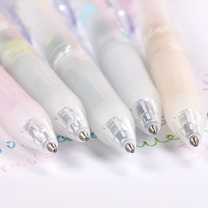 EooUooIP Glitter Gel Pens, 16 Assorted Colors 0.7MM Fine Tip Retractable Rolling Ball Pens, Quick-Drying Ink Sparkly Gel Ink Pens for Adults Journaling Coloring Books Drawing Doodling