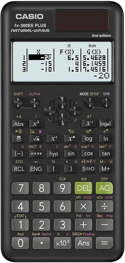 Casio fx-300ES Plus 2nd Edition – Standard Scientific Calculator | 262 Functions, Natural Textbook Display℠ | Ideal for Middle School, High School Math, Statistics & Algebra | Black
