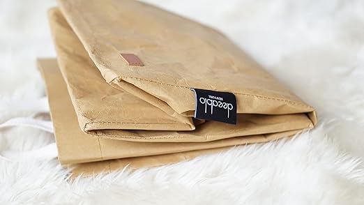 Deeablo New York Sustainable Reusable, Highly Versatile, Washable Paper Bag for Recycling, Multipurpose Recycling Basket, Recycling Bag, Laundry Basket (Brown)