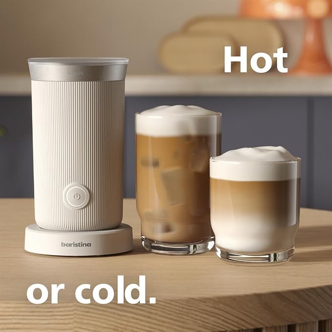 Philips Baristina Milk Frother - Foam Milk Perfectly. Hot and Cold. Dairy and Non-Dairy. Easy to Clean. for Philips Baristina Espresso Machines. Milky White (BAR311/00)