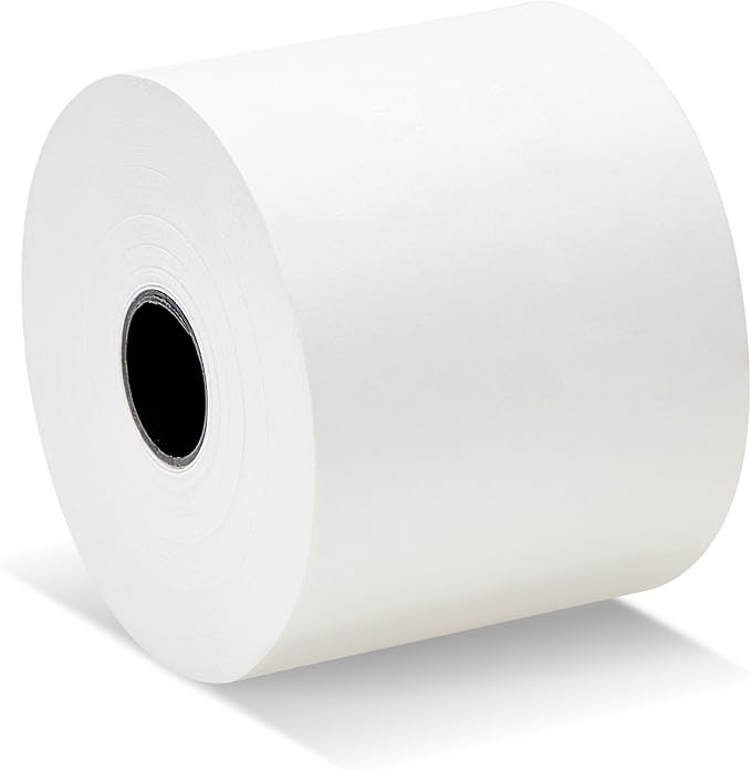(24 Rolls) 2 1/4 x 150 ft White Adding Machine Tape Paper Rolls Premium One Ply Register Adding Machine/Calculator Paper Rolls Printing Calculator 10 Key